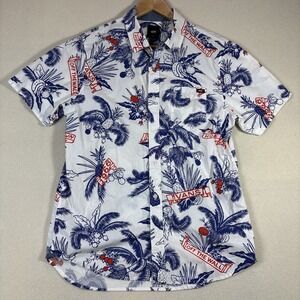 Vans Off The Wall Hawaiian Short Sleeve Buttoned Down Shirt Men's Size Small